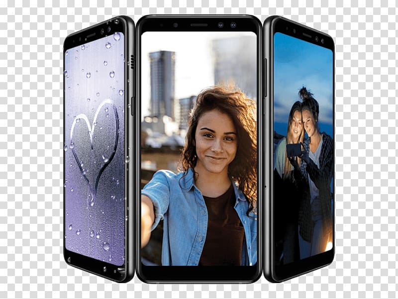 Samsung Galaxy A8 / A8+ Samsung Galaxy S8 Samsung Galaxy A8 (2018), 32 GB, Black, Unlocked, GSM, samsung transparent background PNG clipart