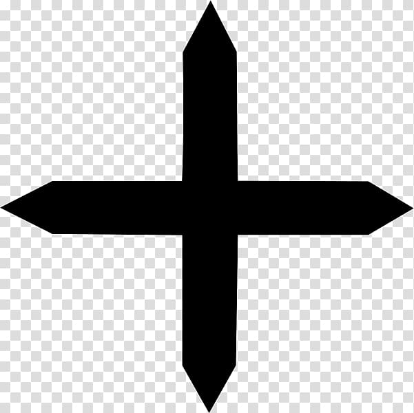 Arrow Cross Heraldry Symbol, Arrow transparent background PNG clipart