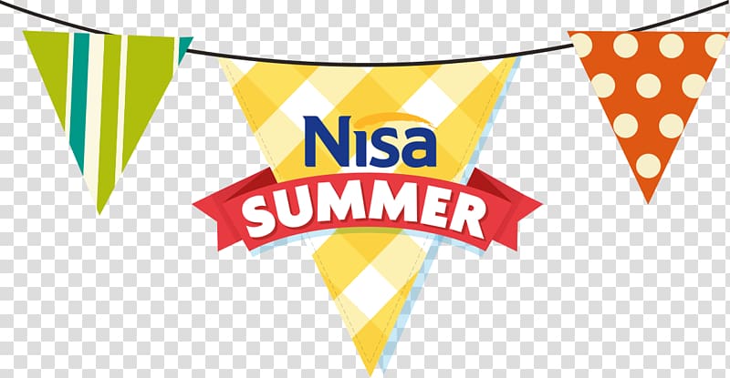 Logo Nisa , summer bunting transparent background PNG clipart