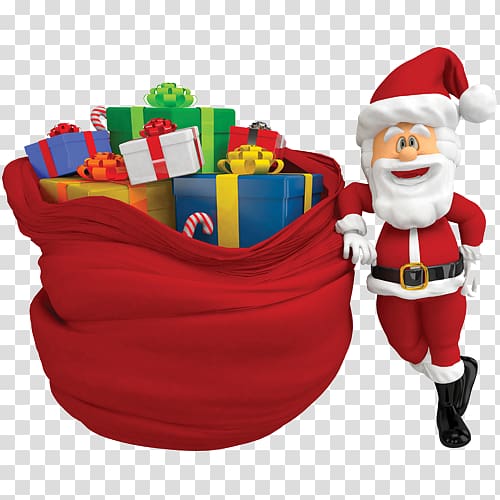 Ded Moroz Santa Claus Gift Christmas , Cute Santa Claus with gifts transparent background PNG clipart