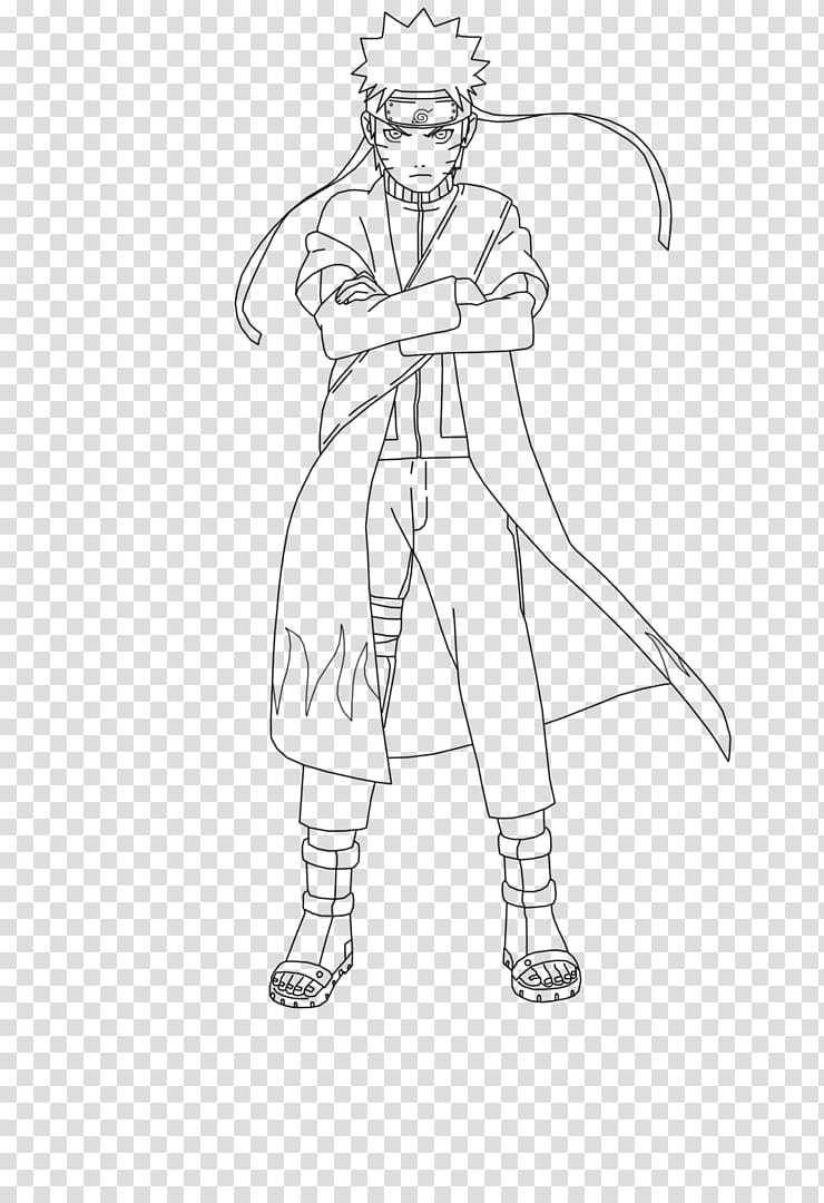 Naruto Uzumaki Black and white Sakura Haruno Kurama Sketch, naruto transparent background PNG clipart