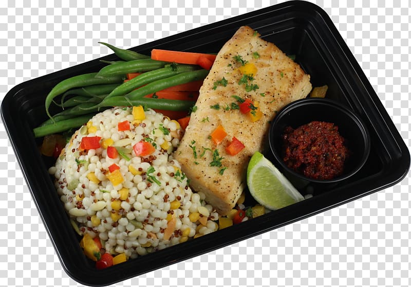 Bento Vegetarian cuisine Plate lunch Meal, Mahi-mahi transparent background PNG clipart