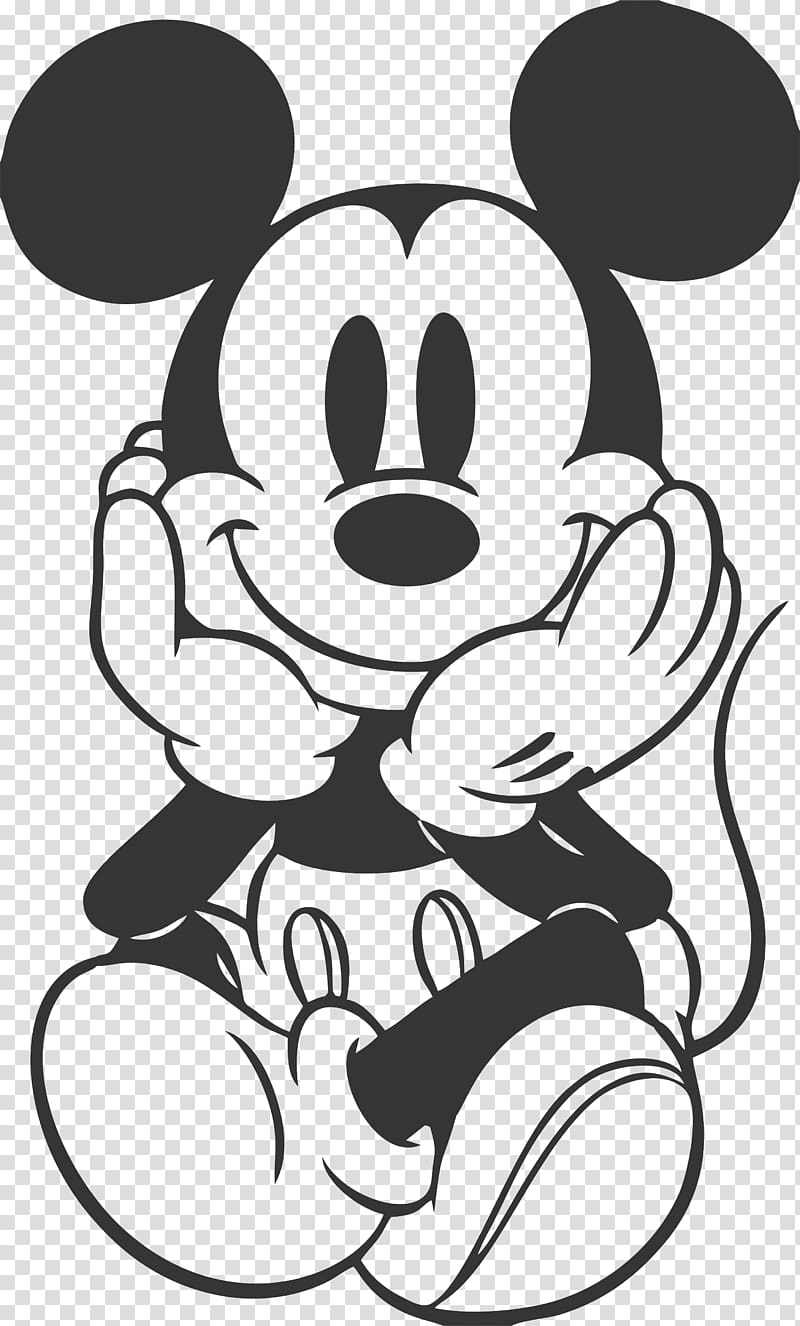 Mickey Mouse Minnie Mouse Black And White Drawing Mickey
