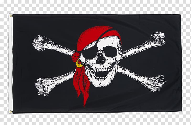 Jolly Roger Flag Piracy Pennon Skull and crossbones, Flag transparent background PNG clipart