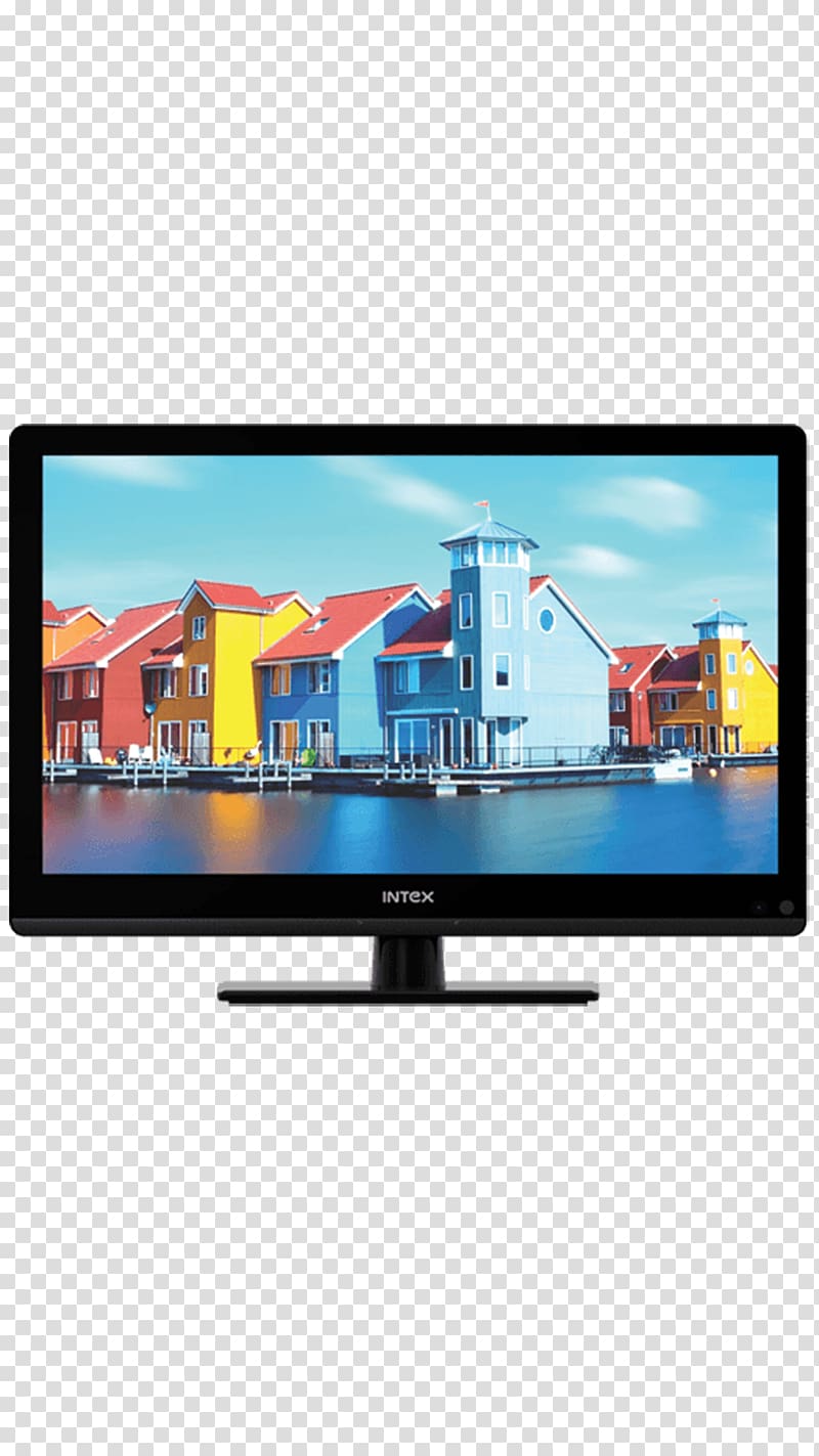 High-definition television LED-backlit LCD Intex Smart World 1080p, led tv transparent background PNG clipart