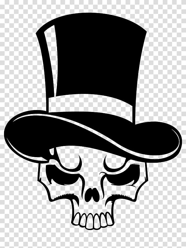 black skull with hat illustration, Tasmanian devil Top hat Skull, Tasmanian Devil transparent background PNG clipart