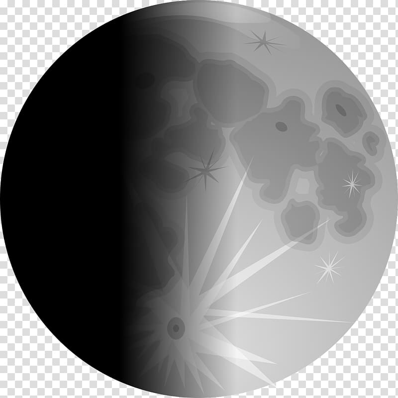 Lunar phase Laatste kwartier Moon , moon transparent background PNG clipart