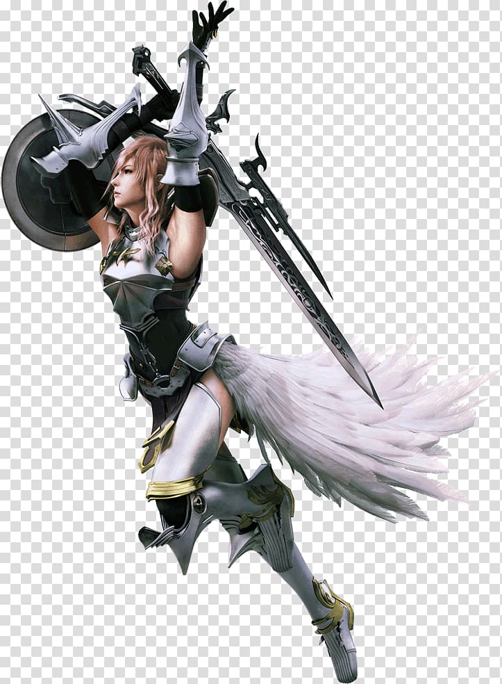woman wearing black dress with shield and sword, Final Fantasy Jump transparent background PNG clipart