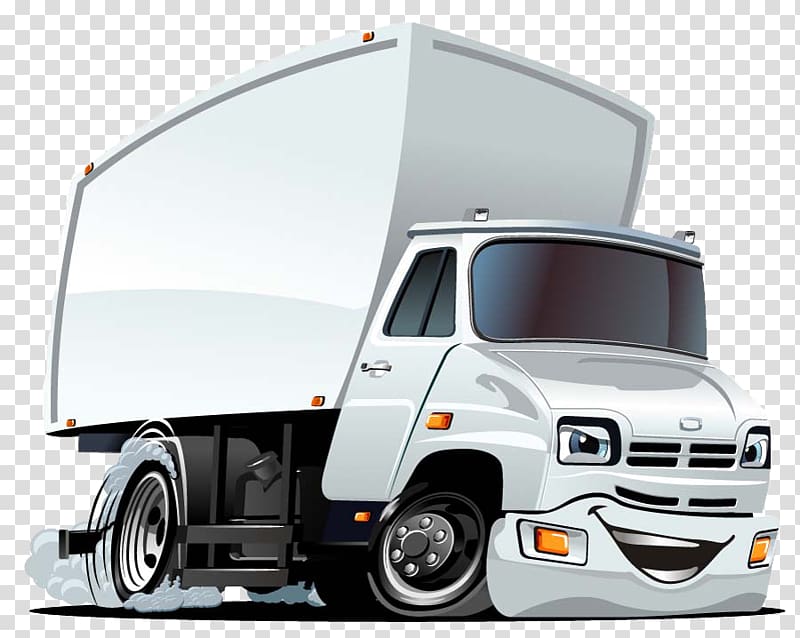 Van Truck Drawing Euclidean , Hand-drawn cartoon smiling cartoon truck transparent background PNG clipart