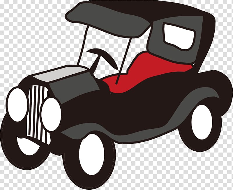 Vintage car Classic car Cartoon, Simple hand-painted cartoon classic cars transparent background PNG clipart