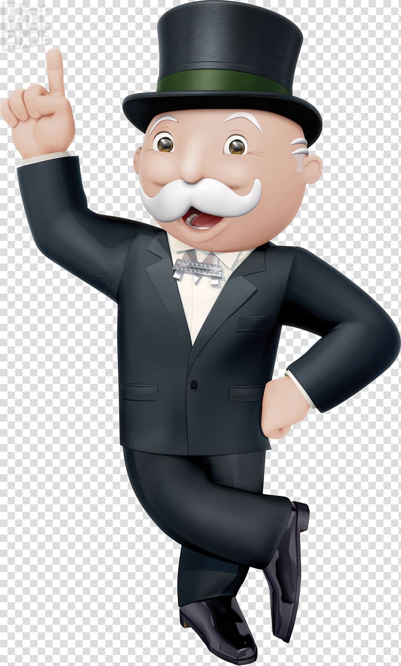 Monopoly Streets Rich Uncle Pennybags PlayStation 3 Wii, fat man transparent background PNG clipart