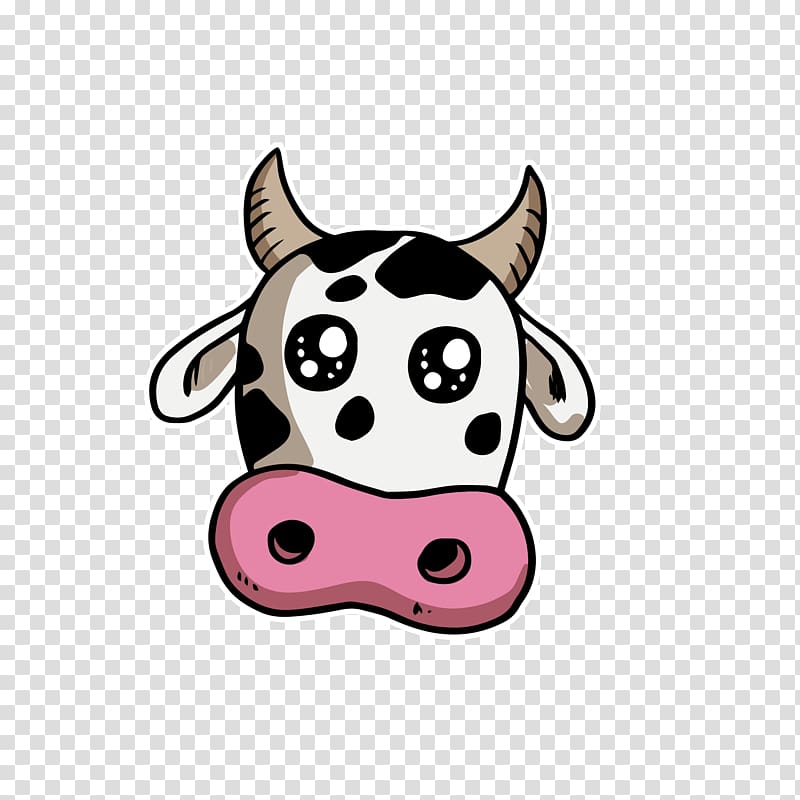 Cattle Euclidean , Eyes glow Meng Meng cow transparent background PNG clipart