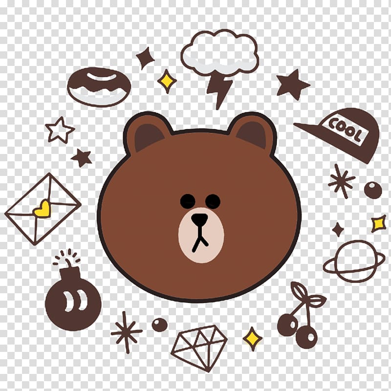 bear illustration, Brown bear Line Display resolution , Brown Bear transparent background PNG clipart