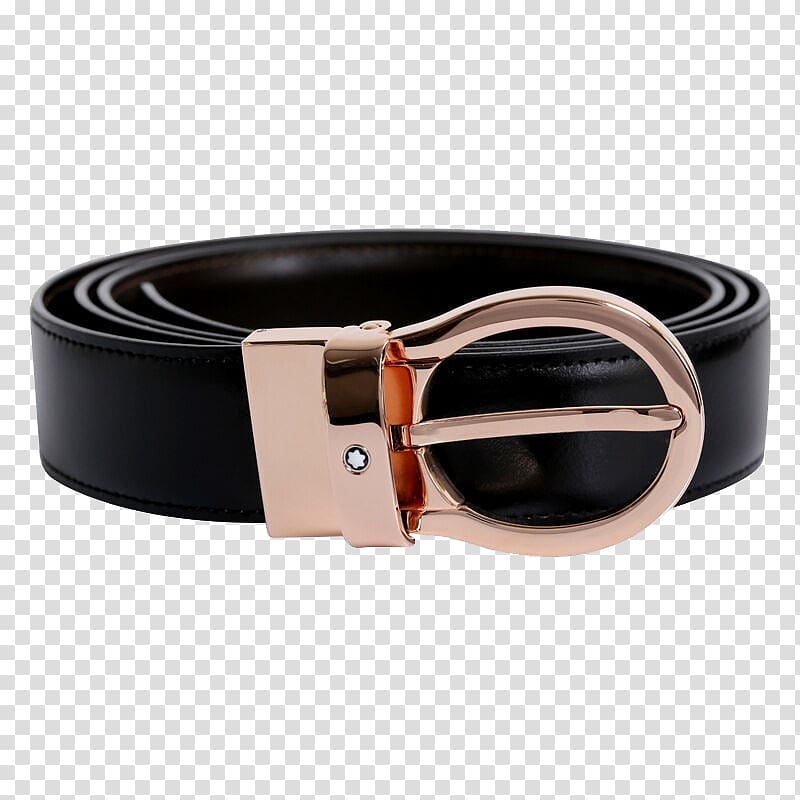 Belt Montblanc Group buying Buckle Clothing, Black belt transparent background PNG clipart