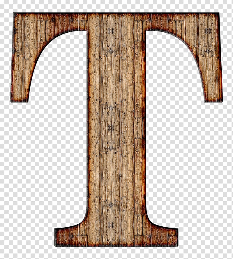 brown letter T , Wooden Capital Letter T transparent background PNG clipart