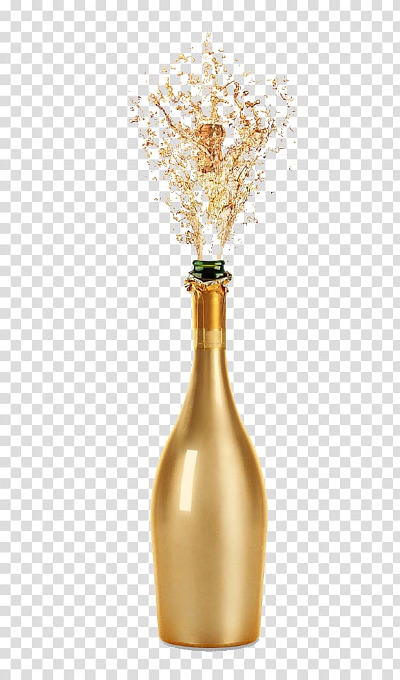 gold champagne transparent background PNG clipart