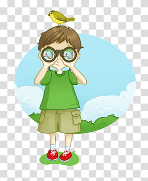 Sons Complexes Drawing Illustration, Cartoon Boy binoculars transparent background PNG clipart thumbnail