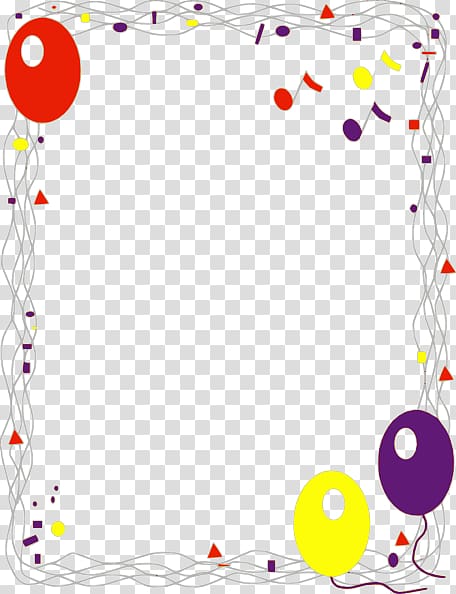 Decorative Borders Balloon , Party Frame transparent background PNG clipart