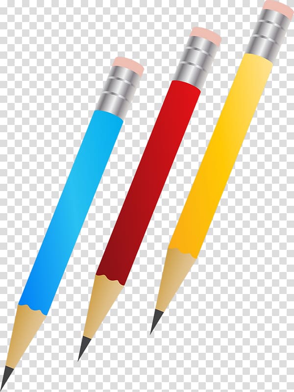 Pencil , Pencil decorative hand-painted cartoon school supplies transparent background PNG clipart