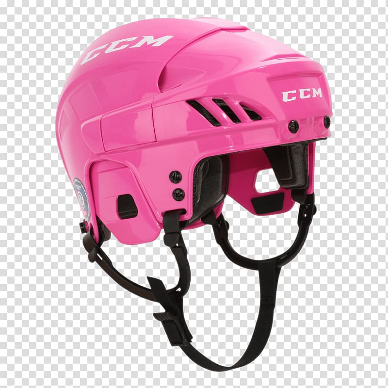 pink CCM sports helmet , Pink CCM Hockey Helmet transparent background PNG clipart