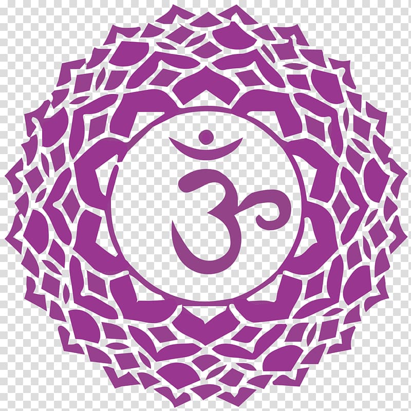round purple floral logo, Sahasrara Chakra Ajna Kundalini Crown, sudarshan chakra transparent background PNG clipart