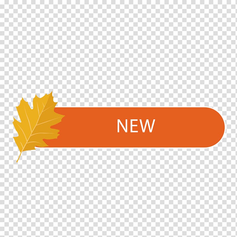 new text, Autumn leaf label transparent background PNG clipart