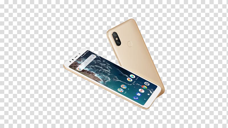 Xiaomi Mi A1 Xiaomi Mi A2 Lite 4GB/64GB Dual SIM, Gold Smartphone Android One, smartphone transparent background PNG clipart