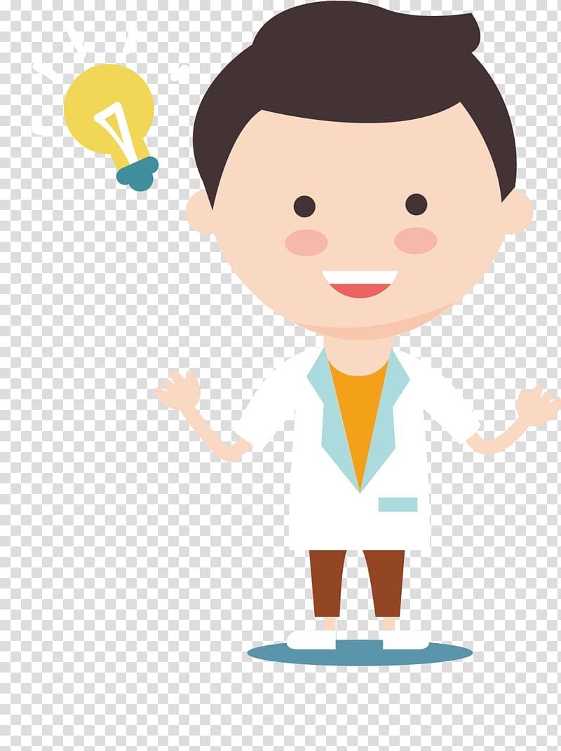 men in white dress , Scientist RGB color model, the scientist transparent background PNG clipart