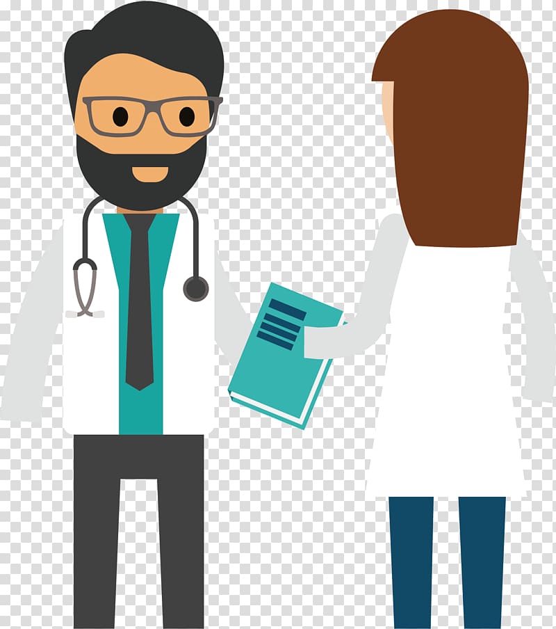 Health insurance Illustration, Doctor meets transparent background PNG clipart