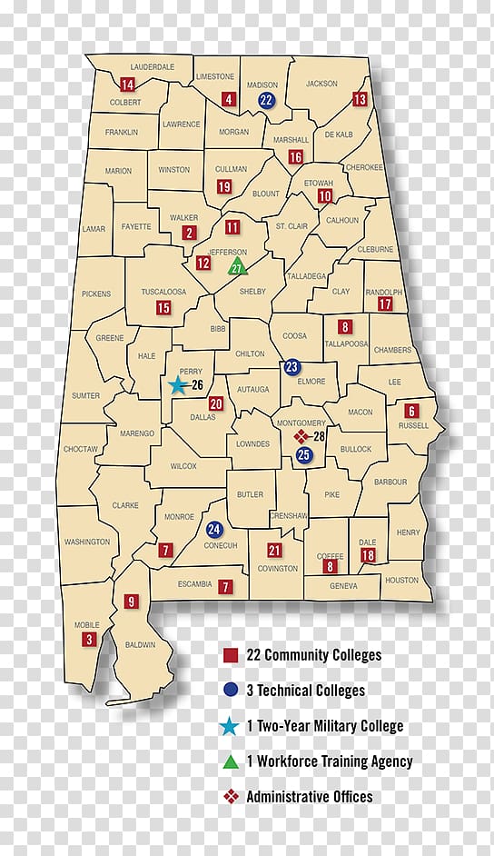 Northeast Alabama Community College Coastal Alabama Community College Monroeville Bevill State Community College Southern Union State Community College Map 