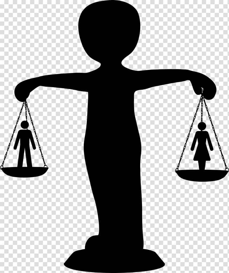 Gender equality Social equality Woman Gender inequality, Scale transparent background PNG clipart