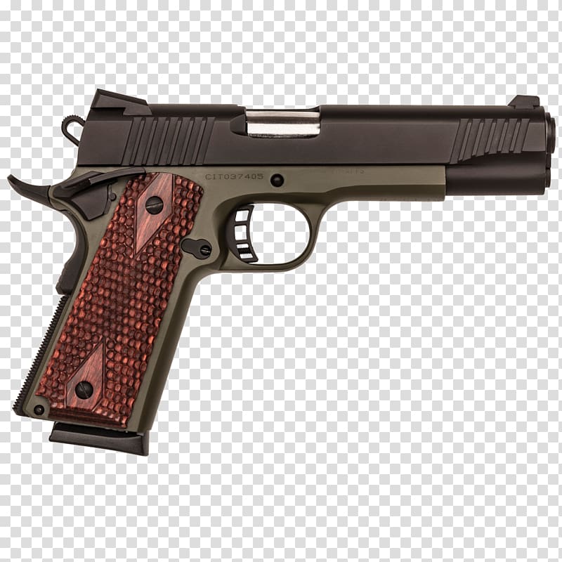 Springfield Armory M1911 pistol .45 ACP Automatic Colt Pistol, Handgun transparent background PNG clipart