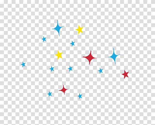 blue, yellow, and red stars illustration, Star Computer file, Colorful stars transparent background PNG clipart