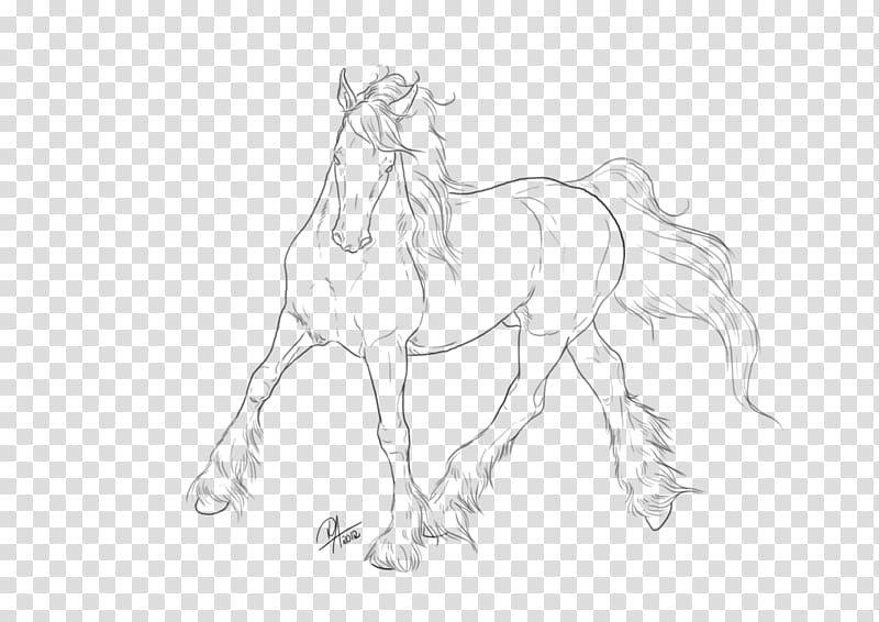 Gypsy horse Mane Sketch, others transparent background PNG clipart