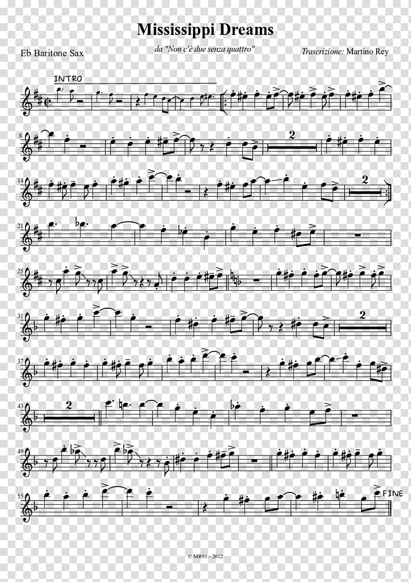 Sheet Music MuseScore Saxophone Song, Sax transparent background PNG clipart