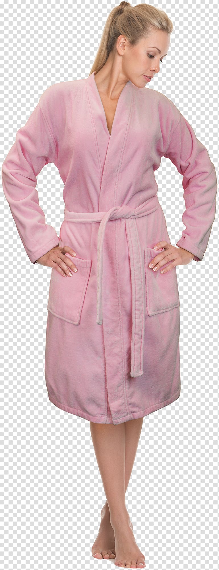 Bathrobe Kimono Sleeve Velour, dress transparent background PNG clipart