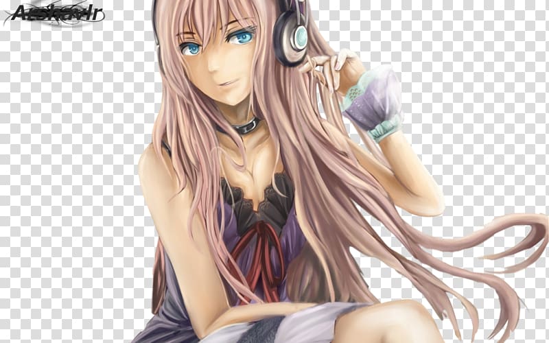 Headphones Poster Animation , anime girl transparent background PNG clipart