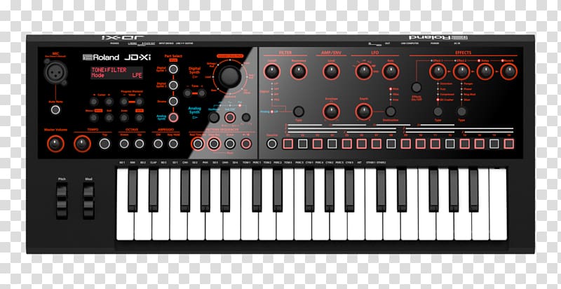 Roland JD-800 Roland JD-XA Sound Synthesizers Roland Corporation Analog synthesizer, others transparent background PNG clipart