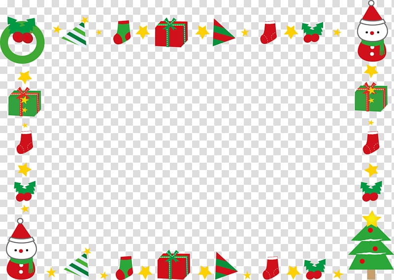 Christmas Creativity Cartoon, Winter Christmas cartoon creative border transparent background PNG clipart