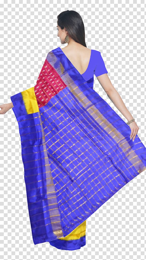 Silk Pochampally Saree Sari Ikat Handloom saree, ikat transparent background PNG clipart