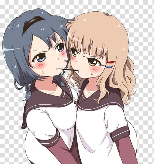 YuruYuri Anime Tsundere Manga, Anime transparent background PNG clipart