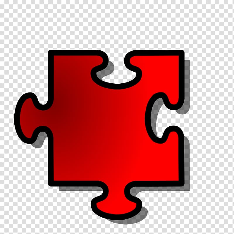 Jigsaw Puzzles , pieces of red transparent background PNG clipart