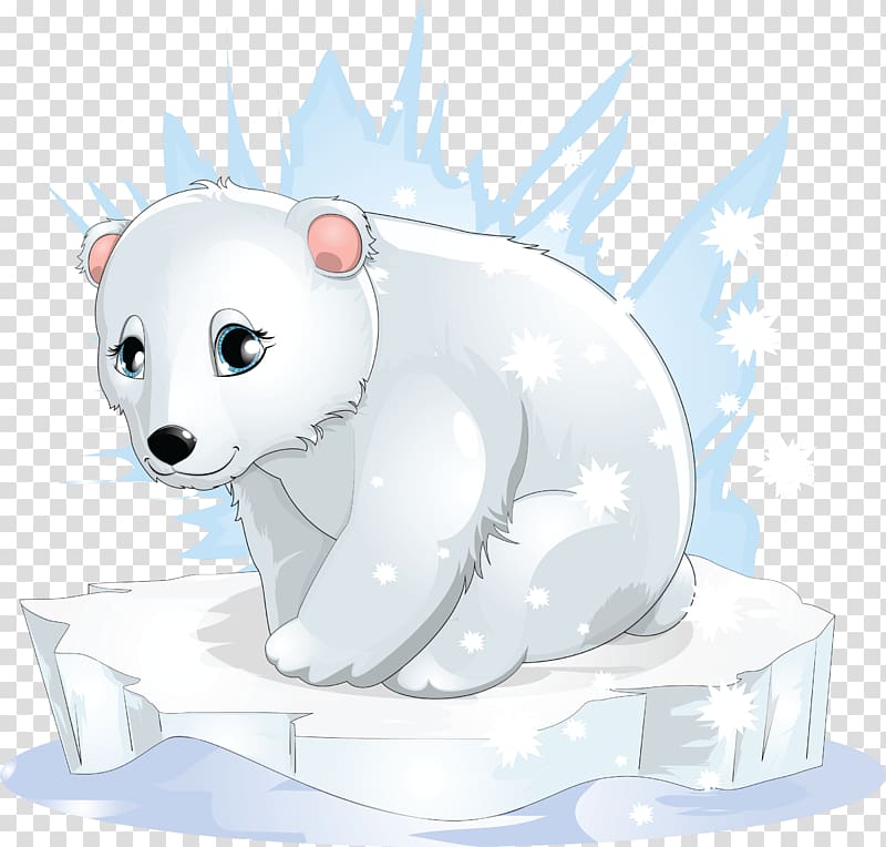 Polar bear Cartoon , Cartoon polar bear transparent background PNG clipart