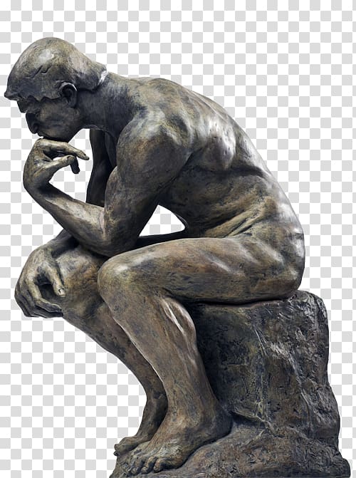 The Thinker Television Intelligence, thinking man statue transparent background PNG clipart