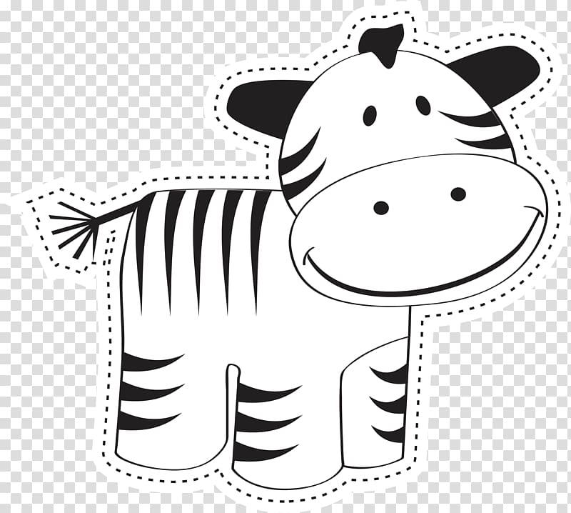 Illustration, black and white calf transparent background PNG clipart