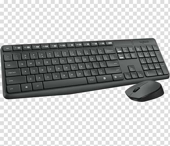 Computer keyboard Computer mouse Wireless keyboard Logitech USB, Keyboard And Mouse transparent background PNG clipart