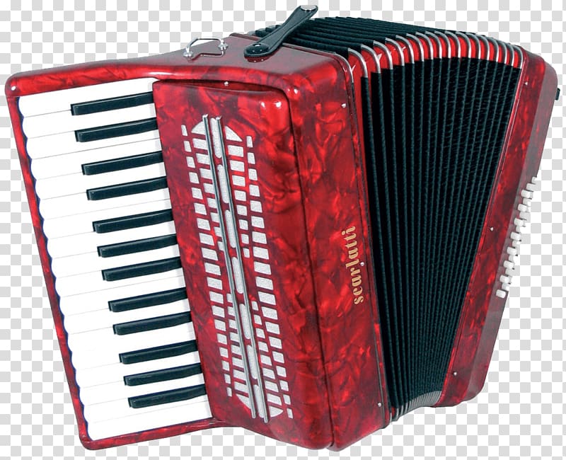 red and black accordion, Accordion Bright Red transparent background PNG clipart
