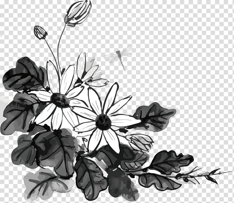 Ensu014d Zen Illustration, chrysanthemum transparent background PNG clipart