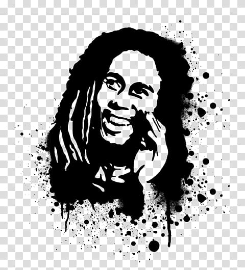 Bob Marley Portable Network Graphics Black and white, bob marley transparent background PNG clipart