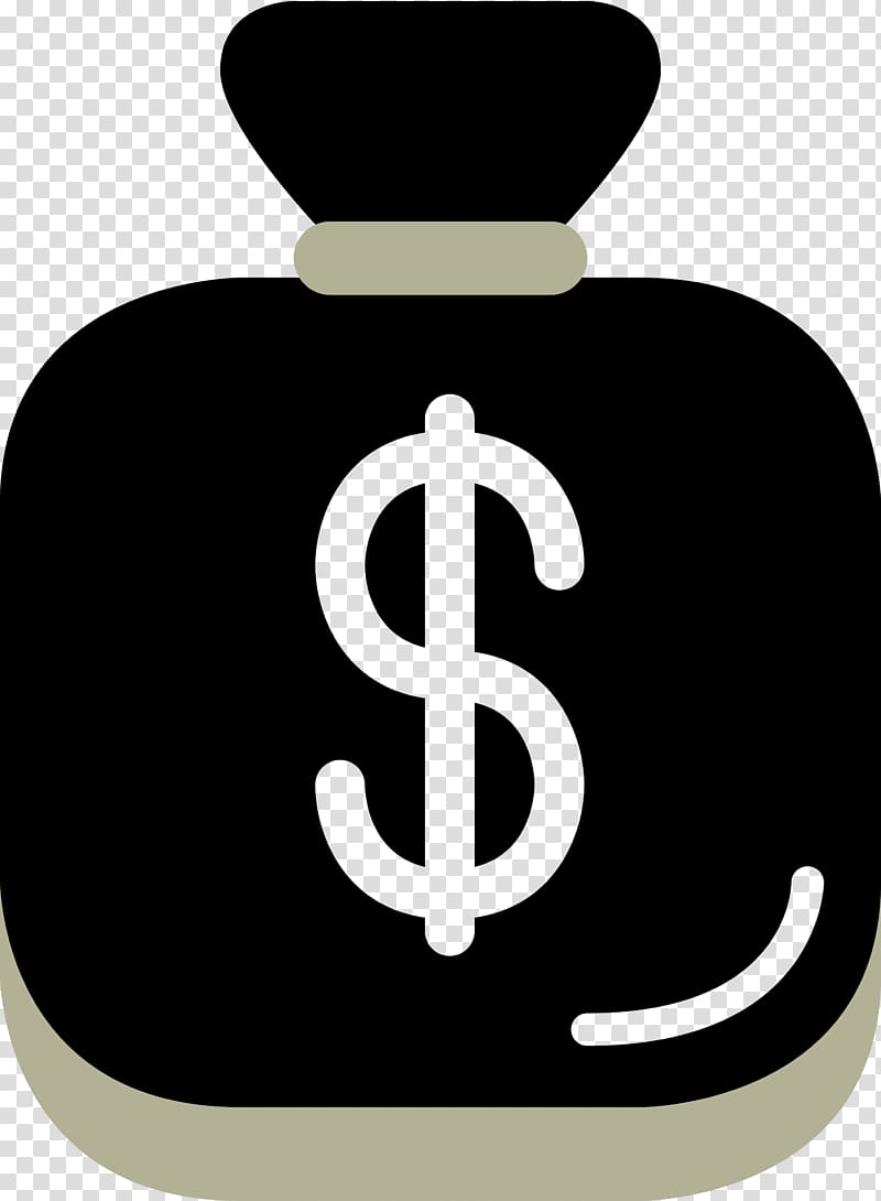 Finance Business Icon, money bag diagram transparent background PNG clipart